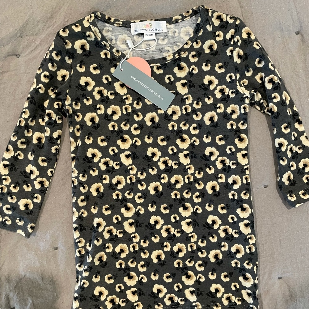 Fall floral long sleeve dress